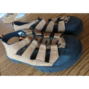 Alpine Design Men Fisherman Sandals Brown Leather Drawstring Size‎ 10